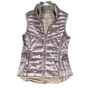 Bernardo Mauve Puffer‎ Down Vest Lightweight Quiet Luxury Cozy Layer Size M